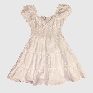 white coquette dress